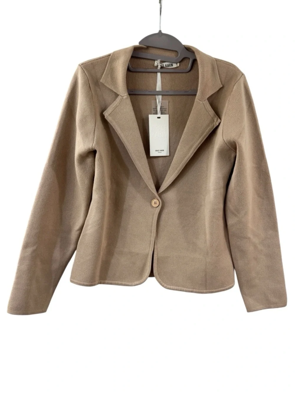 Grace Karin Women's Beige Blazer - Size M
